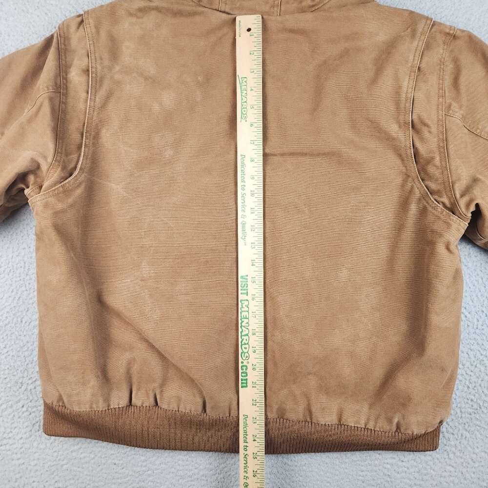Canvas Active Workwear Hooded Jacket Mens Extra Large Quilted Distress Bomber - Picture 6 of 16